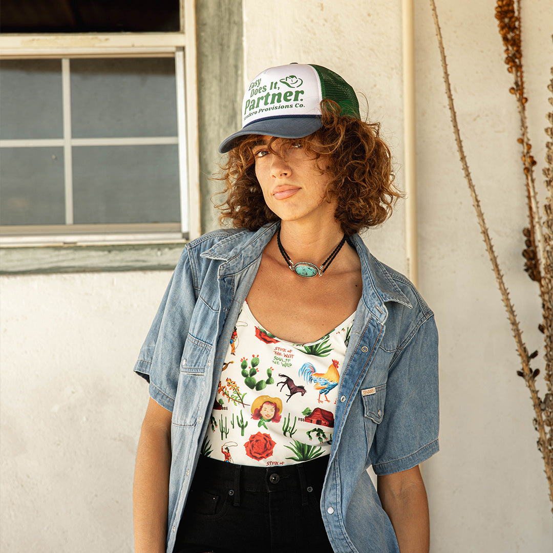 Easy Does It Hat - White/Green