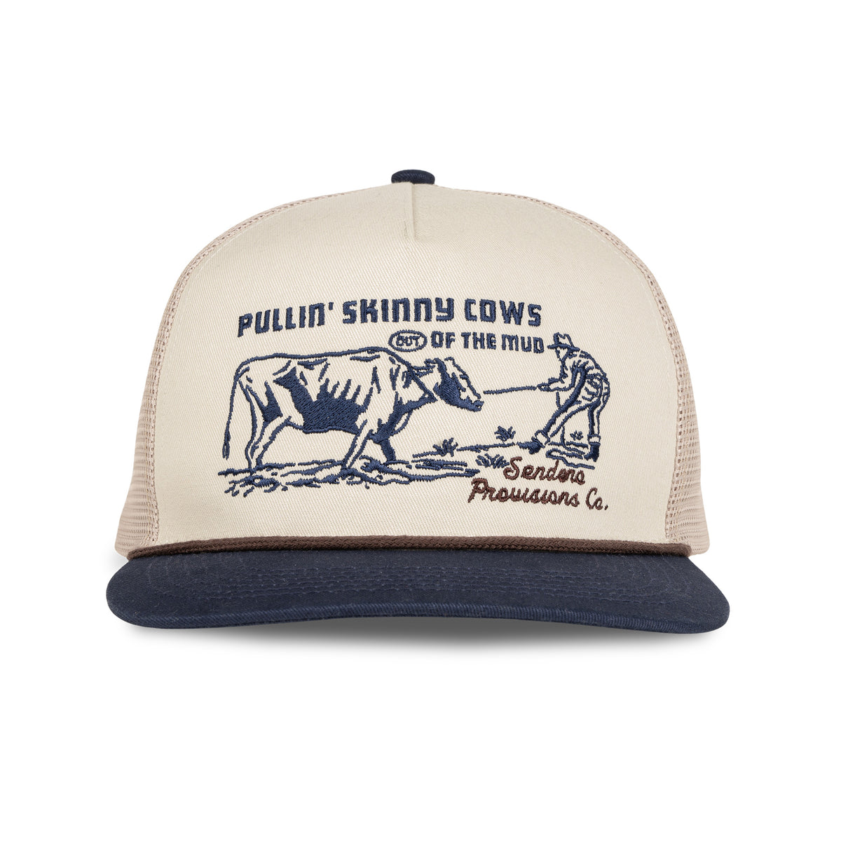 Skinny Cows Hat - Cream/Navy