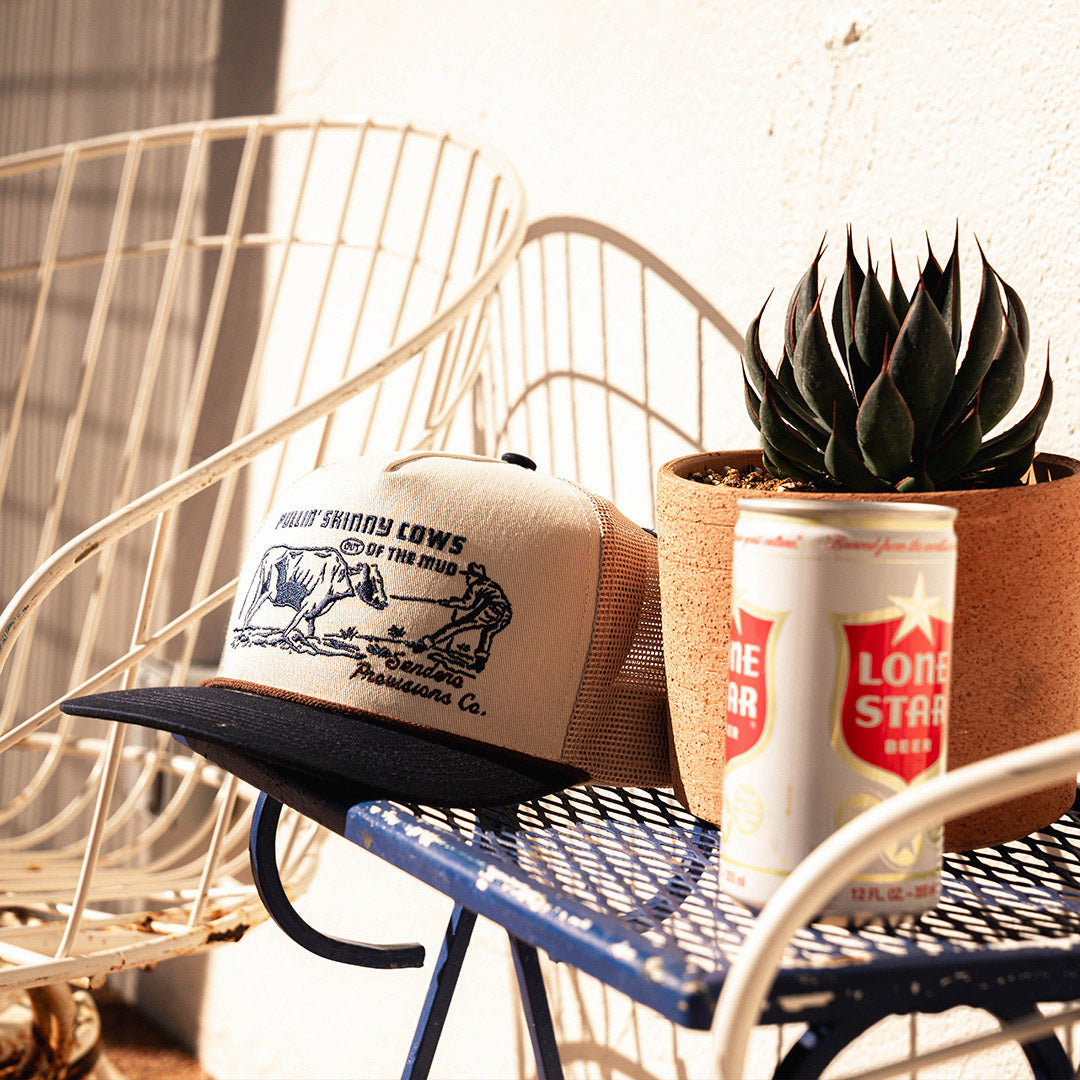 Skinny Cows Hat - Cream/Navy
