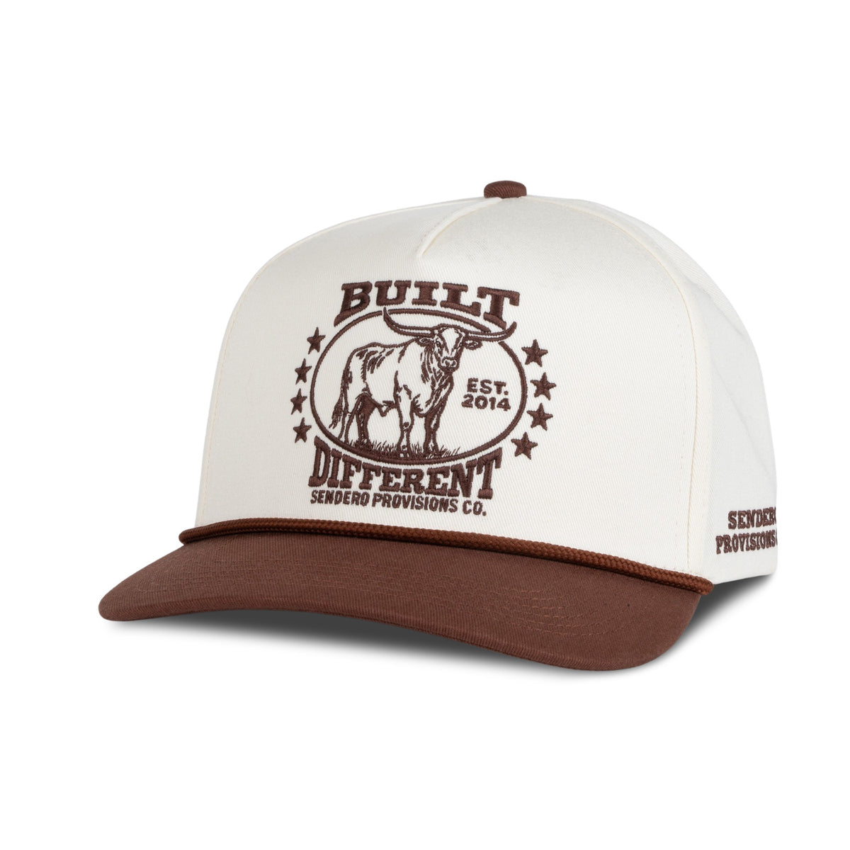 Built Different Hat - Cream/Brown