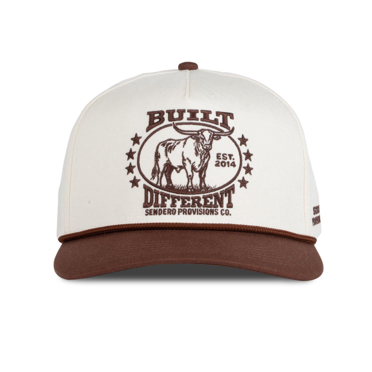 Built Different Hat - Cream/Brown