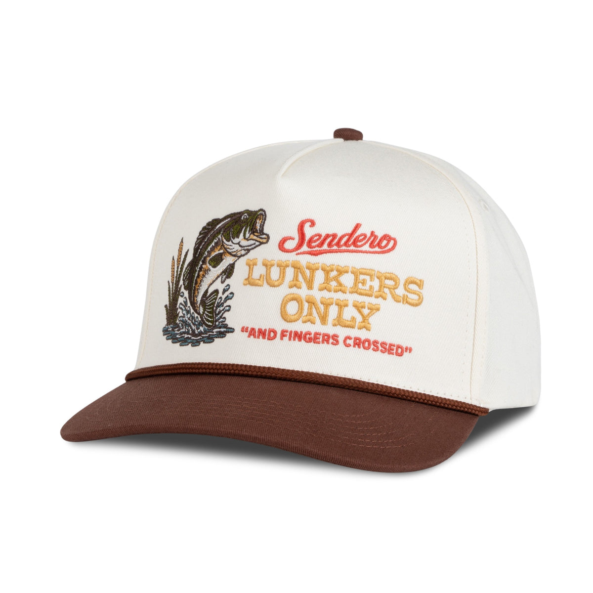 Lunkers Only Hat - Cream/Brown