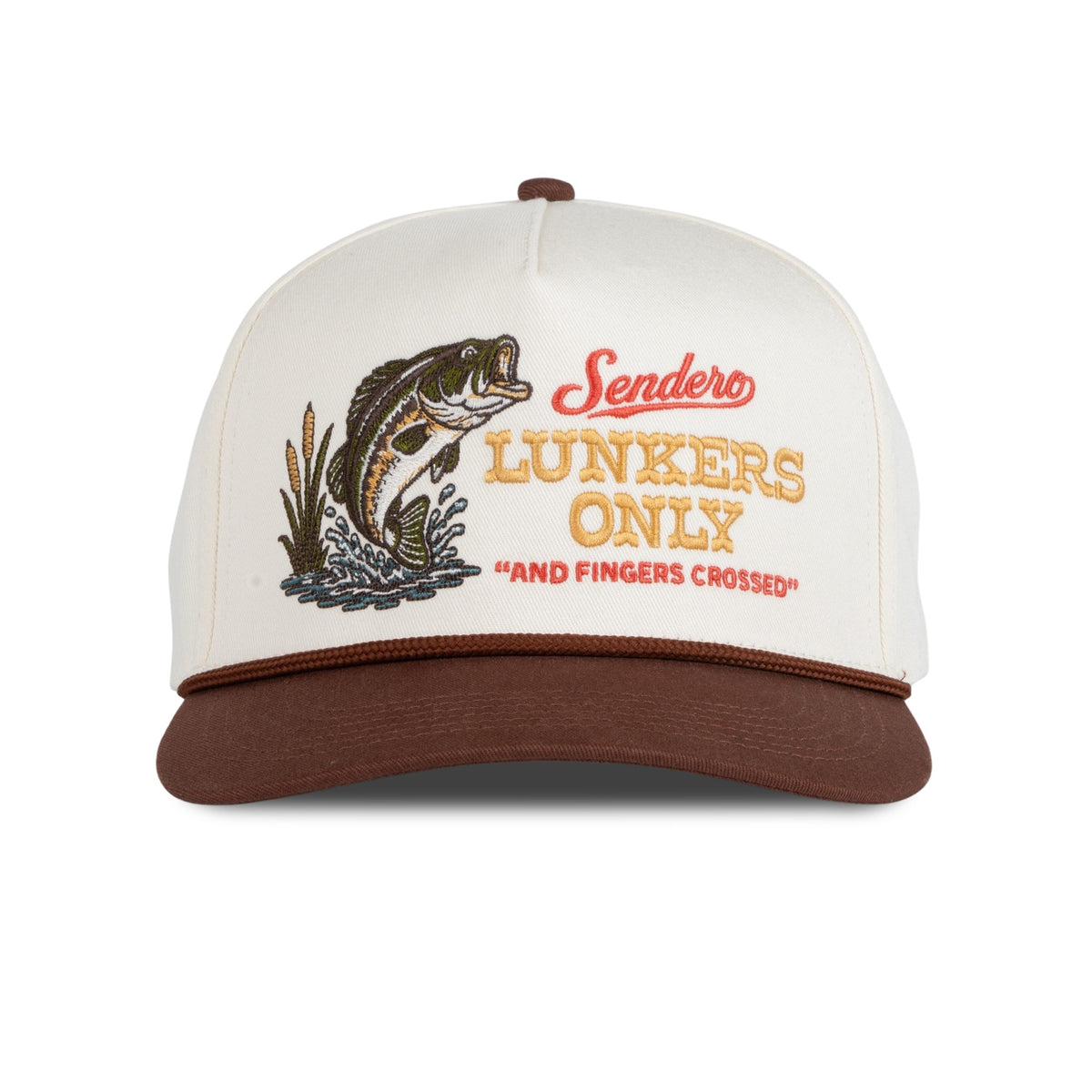 Lunkers Only Hat - Cream/Brown