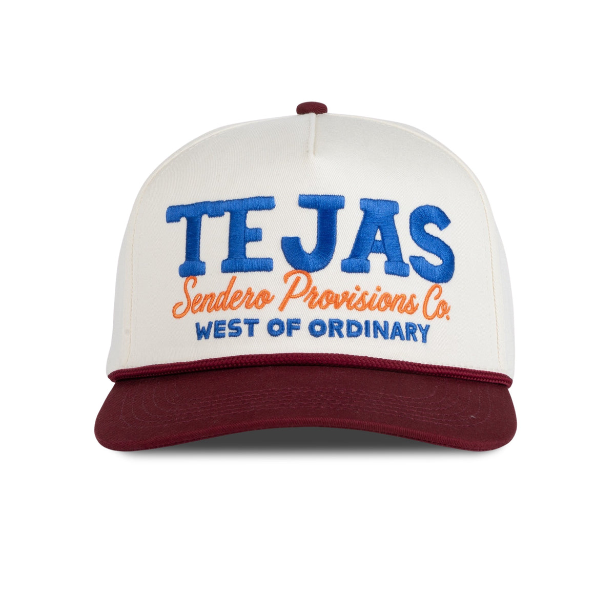 Tejas Hat - Cream/Maroon