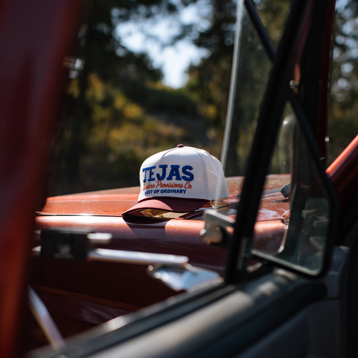 Tejas Hat - Cream/Maroon