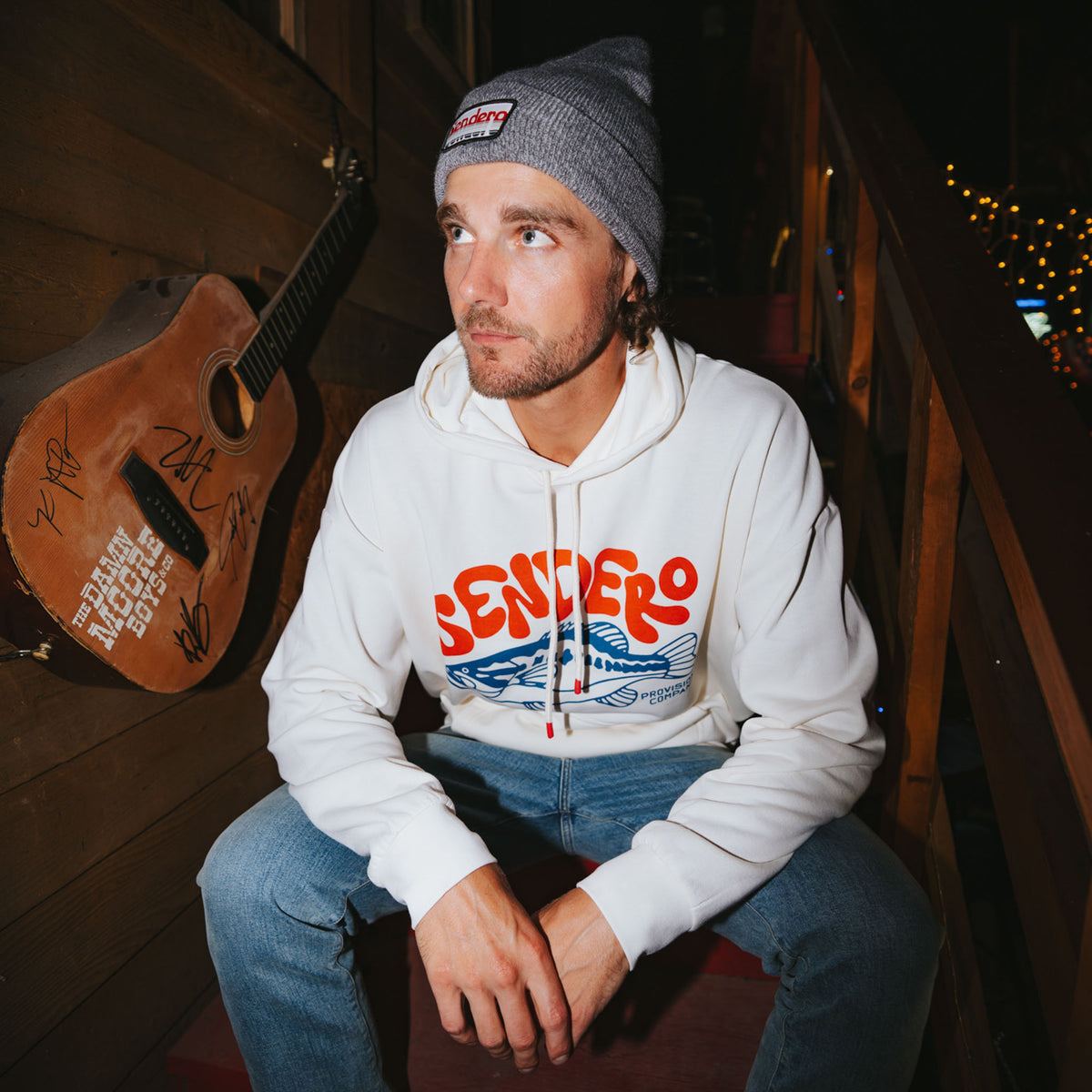 Santa Fe Beanie - Retro Logo - Marl Gray