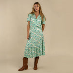 Cheyenne Western Skirt - Mint Floral