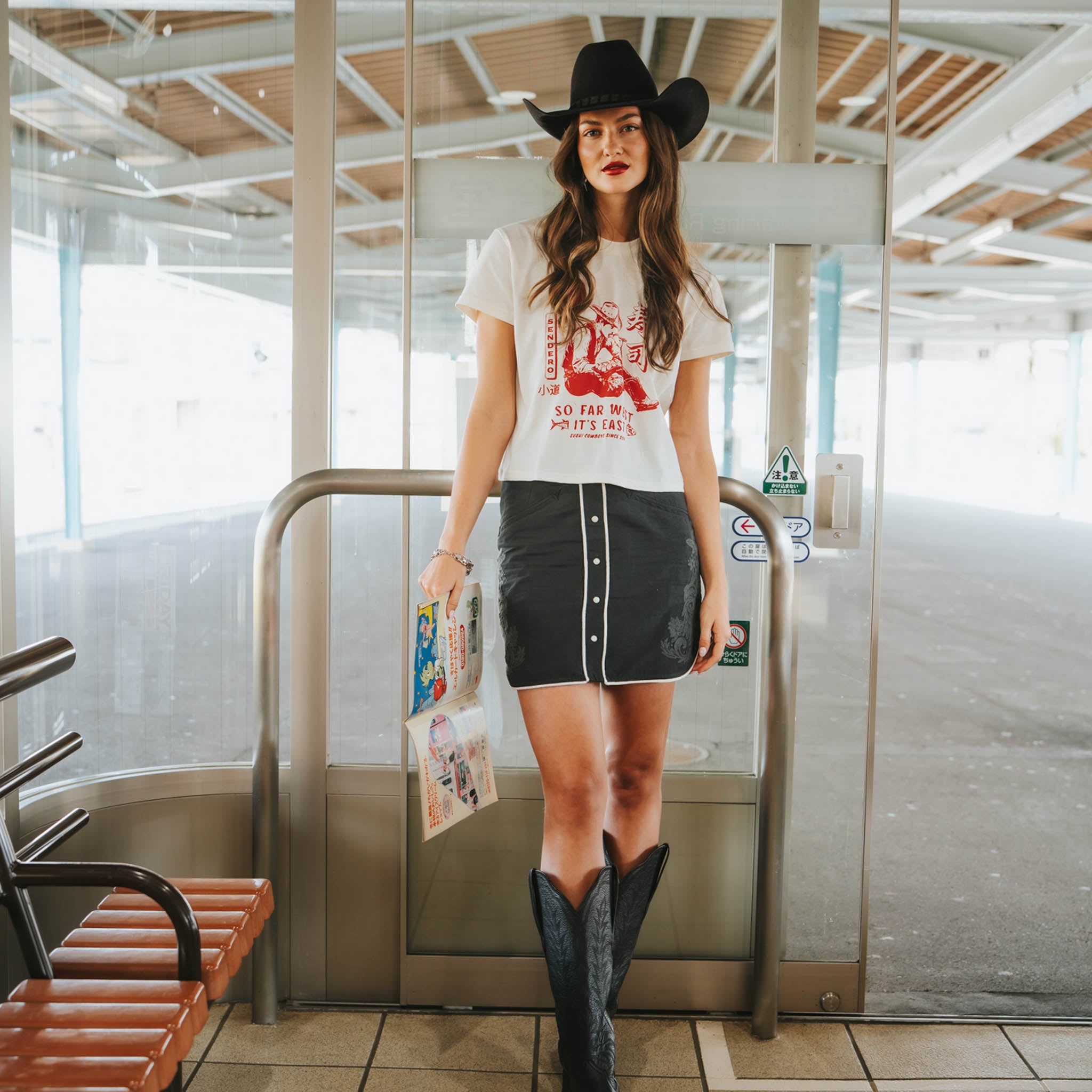 Calamity Pearl Snap Skirt