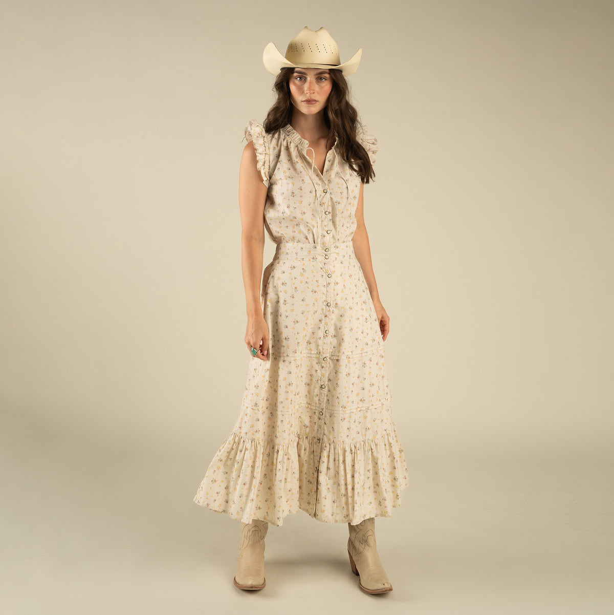 Prairie Skirt - Dustbloom - Antique White