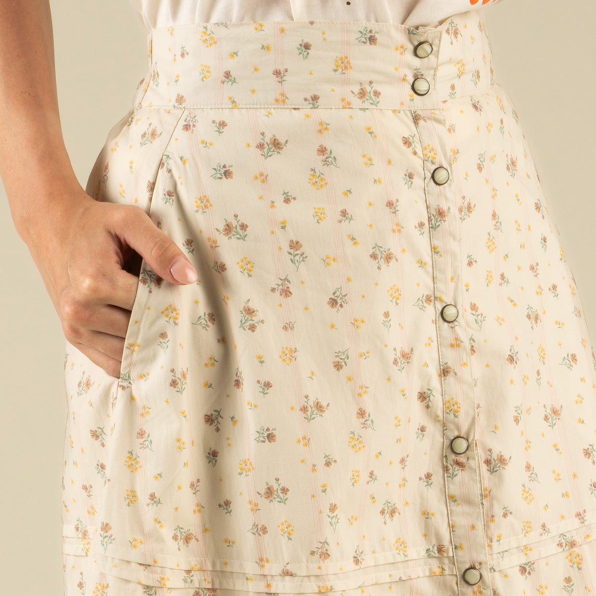 Prairie Skirt - Dustbloom - Antique White