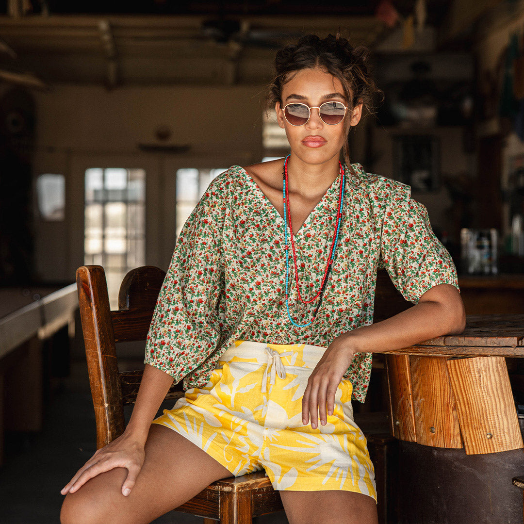 Isla Shorts - Otomi - Amarillo