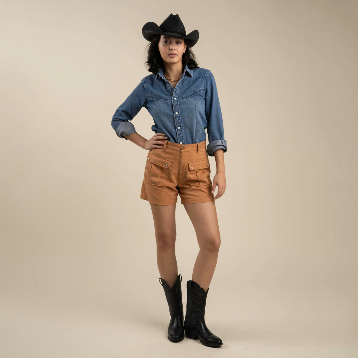 The Natalie Cargo Shorts - Russet