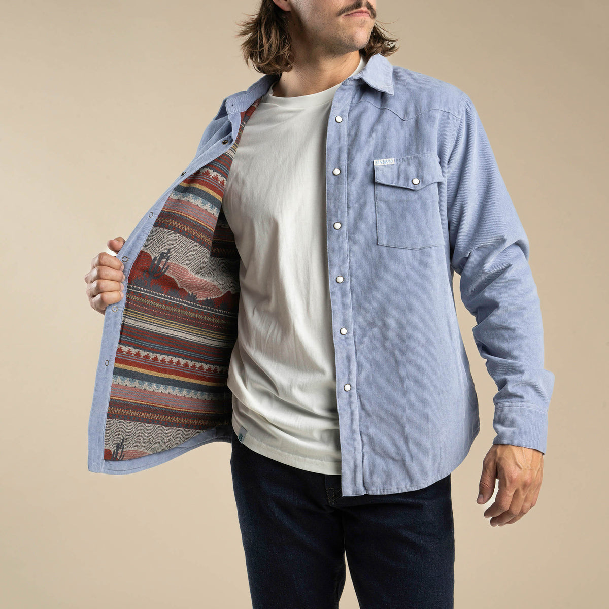 Desperado Shacket - Powder Blue