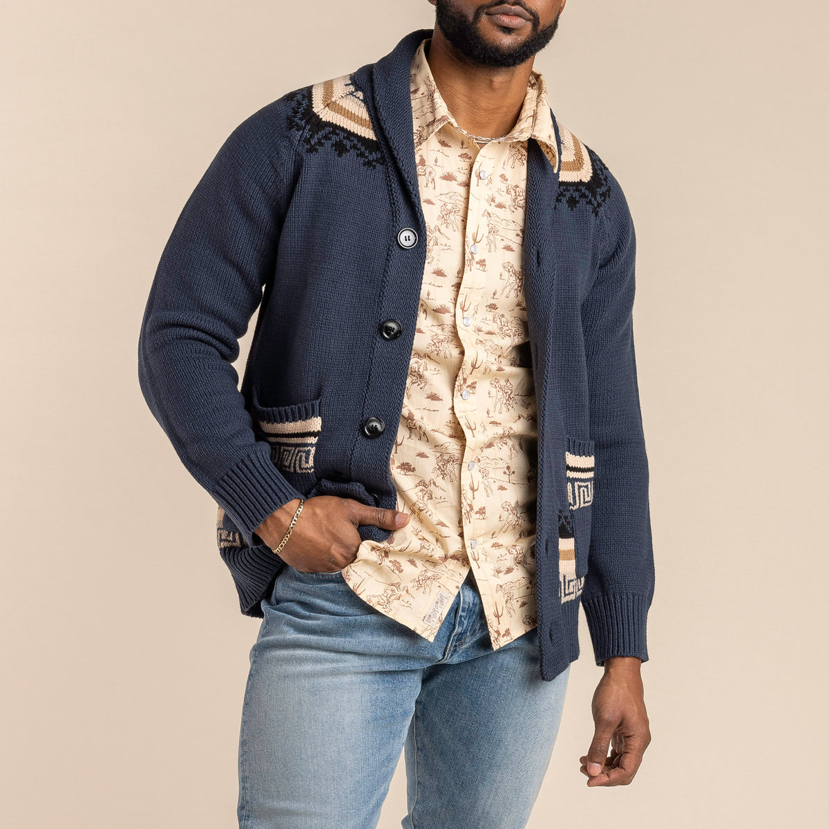 Nuevo Laredo Cardigan - Faded Indigo