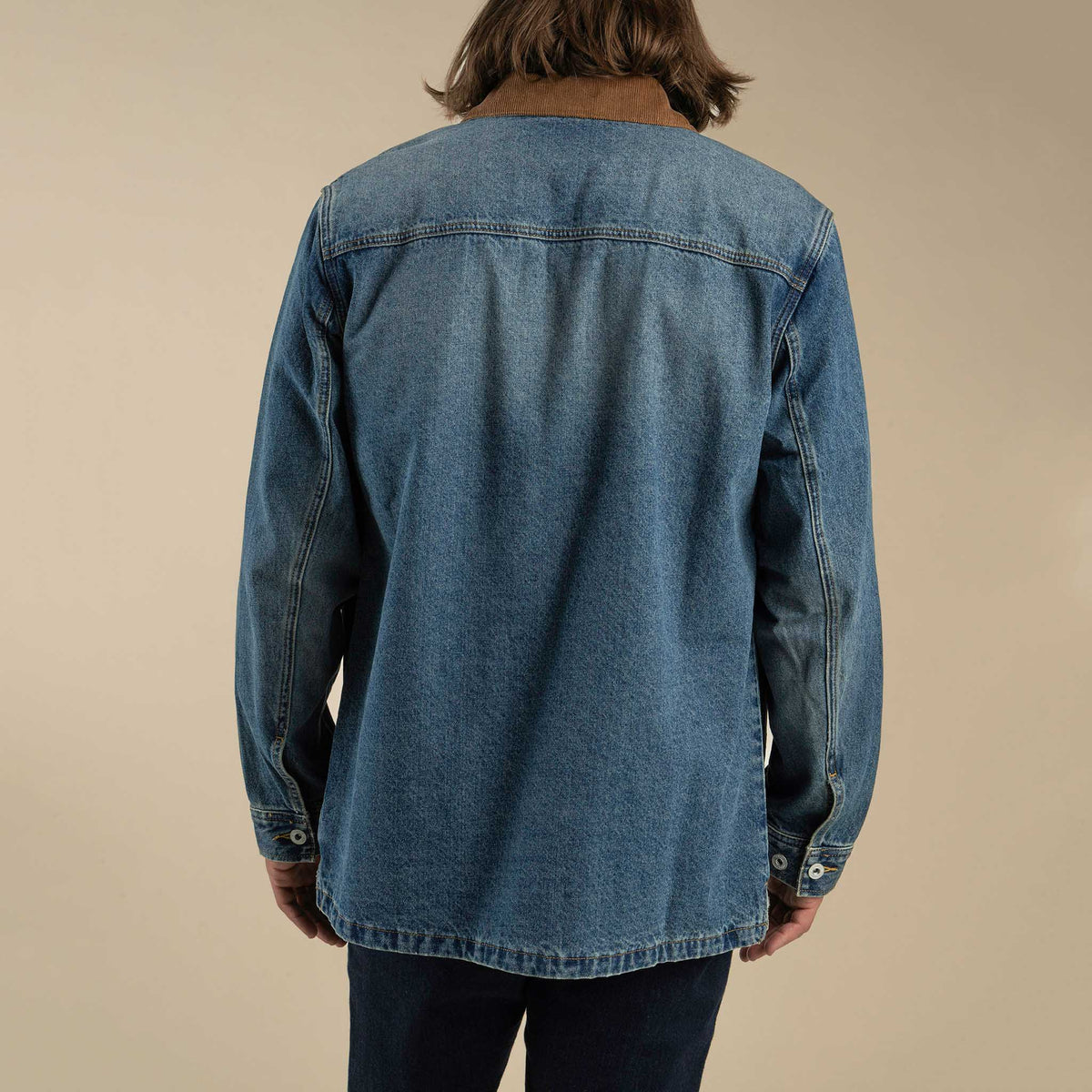Rustler Chore Jacket - Denim/Brown