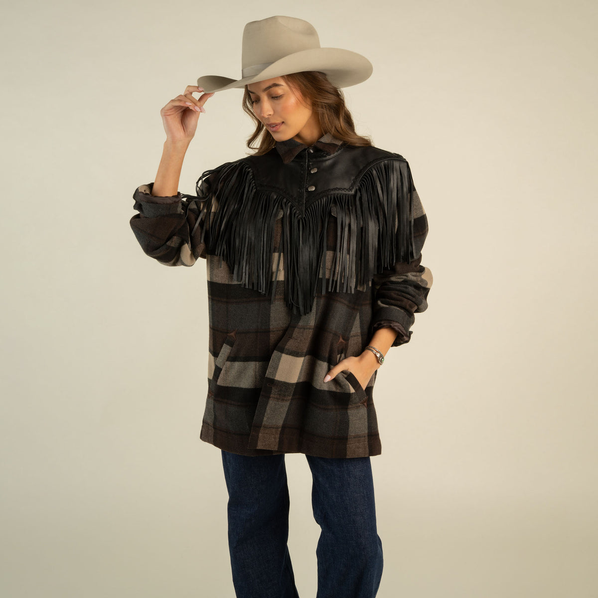 Austin Jacket - Brown/Blue Plaid
