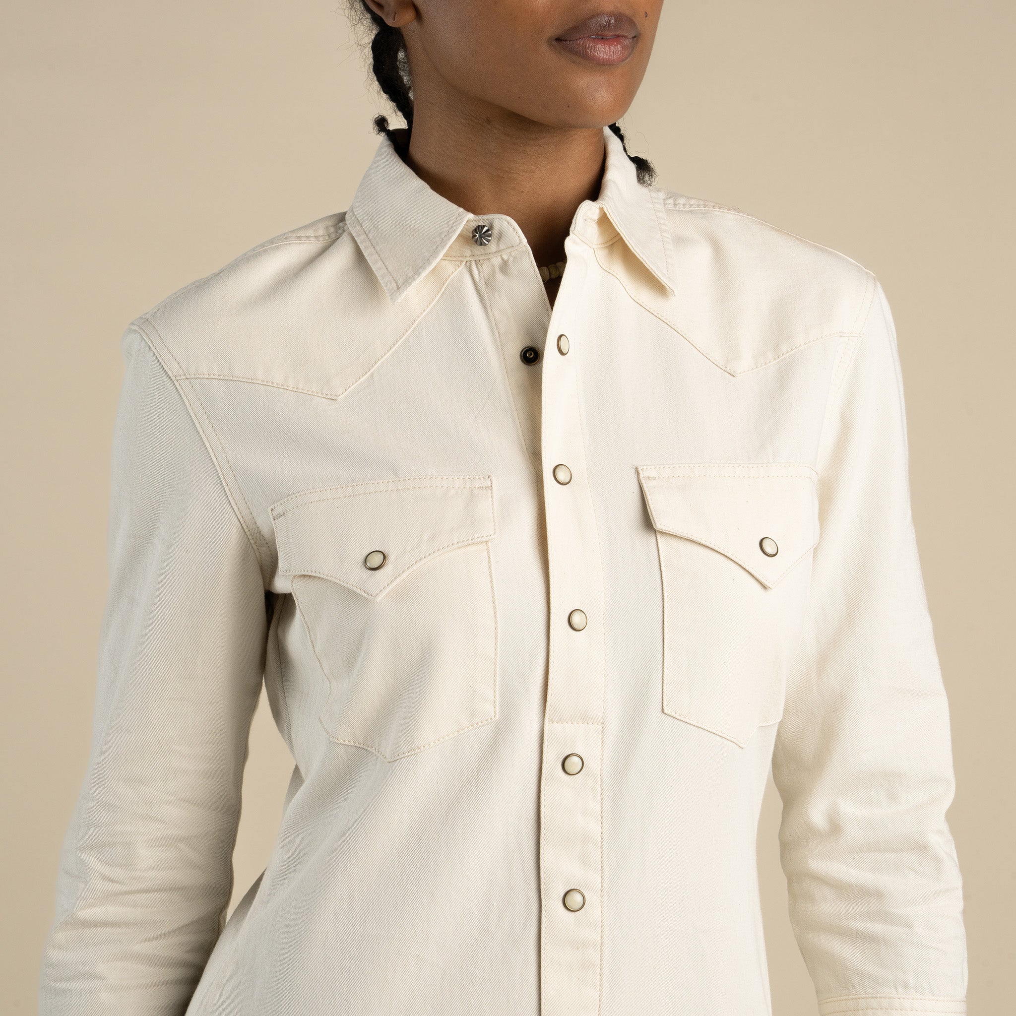 The Annie Pearl Snap Shirtdress