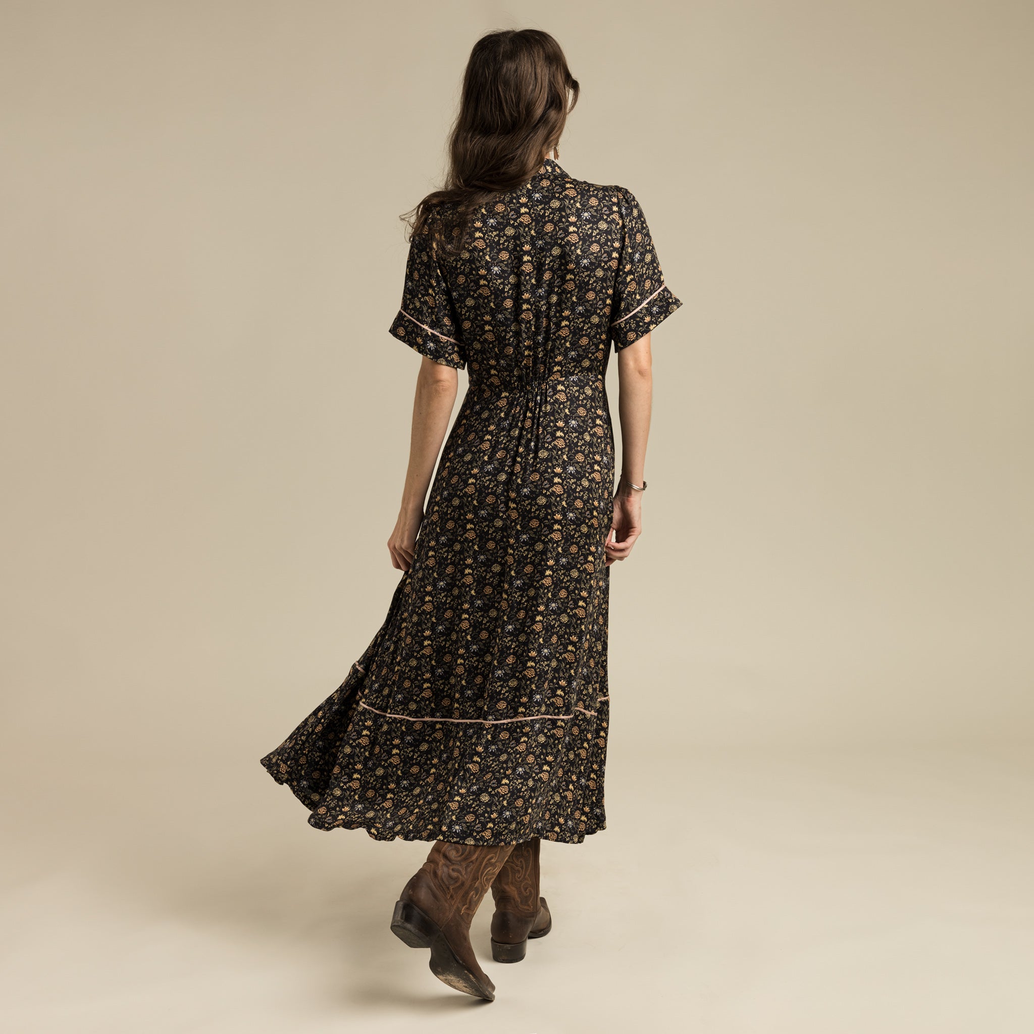 free people dahlia dress La Dahlia Dress Black Floral / XX-Large