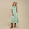 La Dahlia Dress - Mint Floral