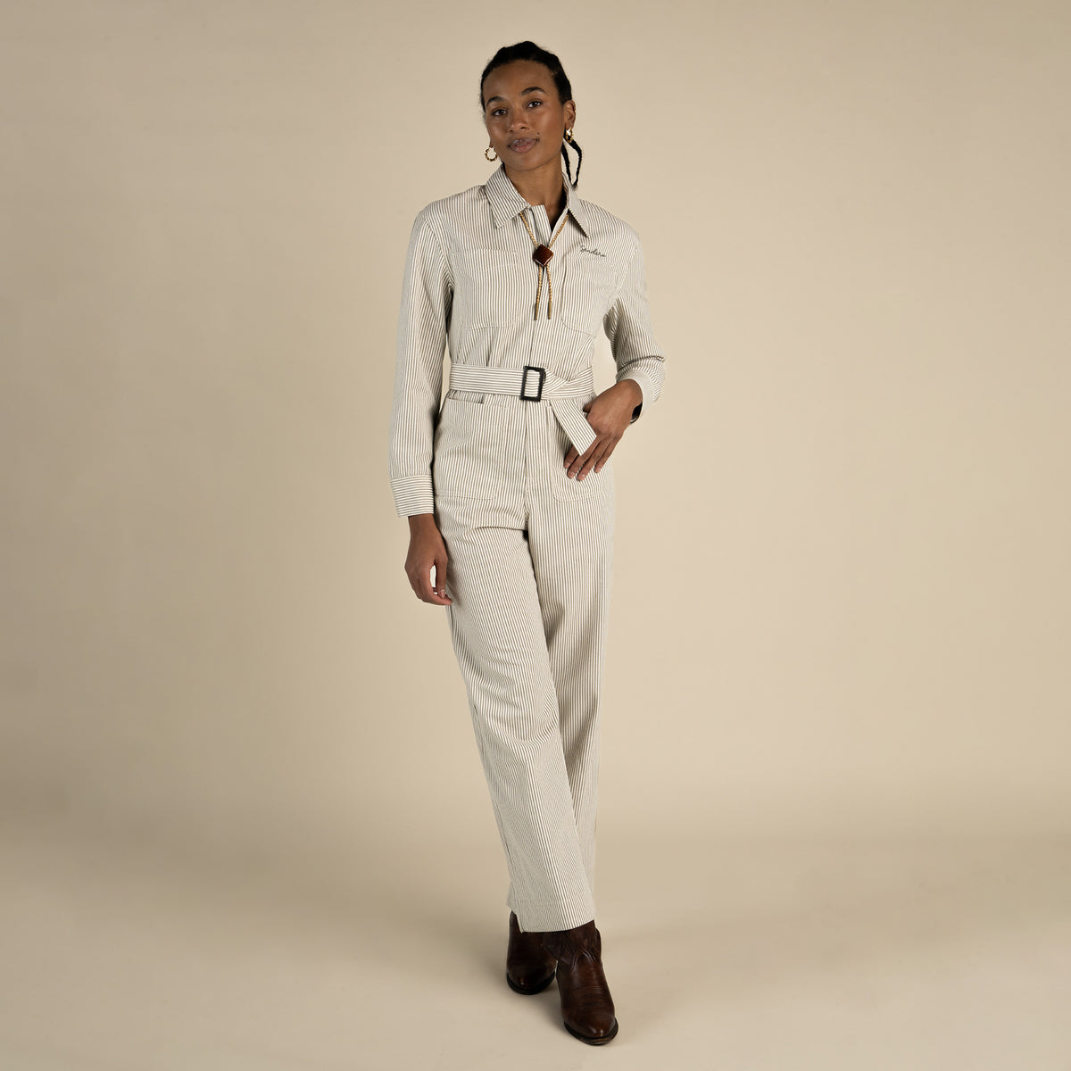 Margot Jumpsuit - Gray Hickory