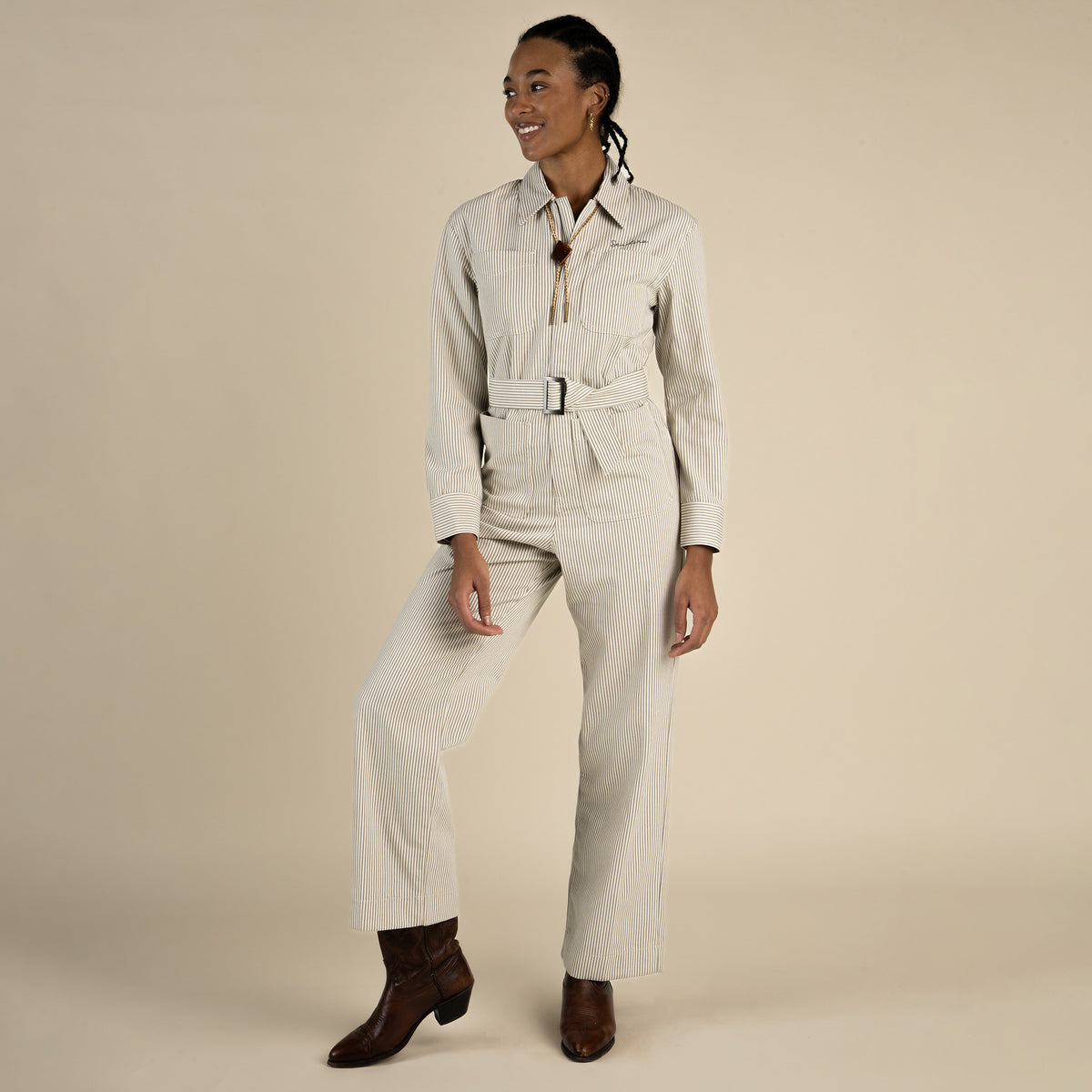 Margot Jumpsuit - Gray Hickory