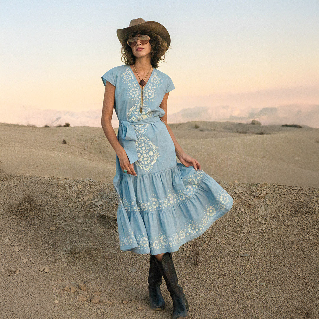 The Emilia Dress - Azure