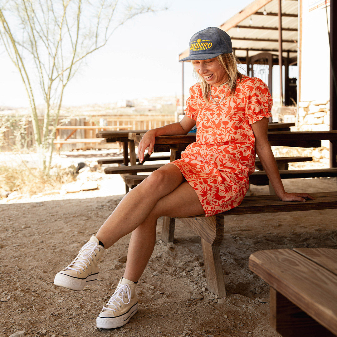 Gabriela Shift Dress - Otomi Dress - Roja