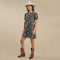 Gabriela Shift Dress - Haw Yee Print - Charcoal