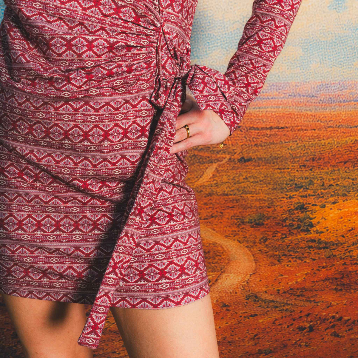 Charlie Dress - Arroyo Chevron