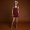 Studded Dress - Ruby
