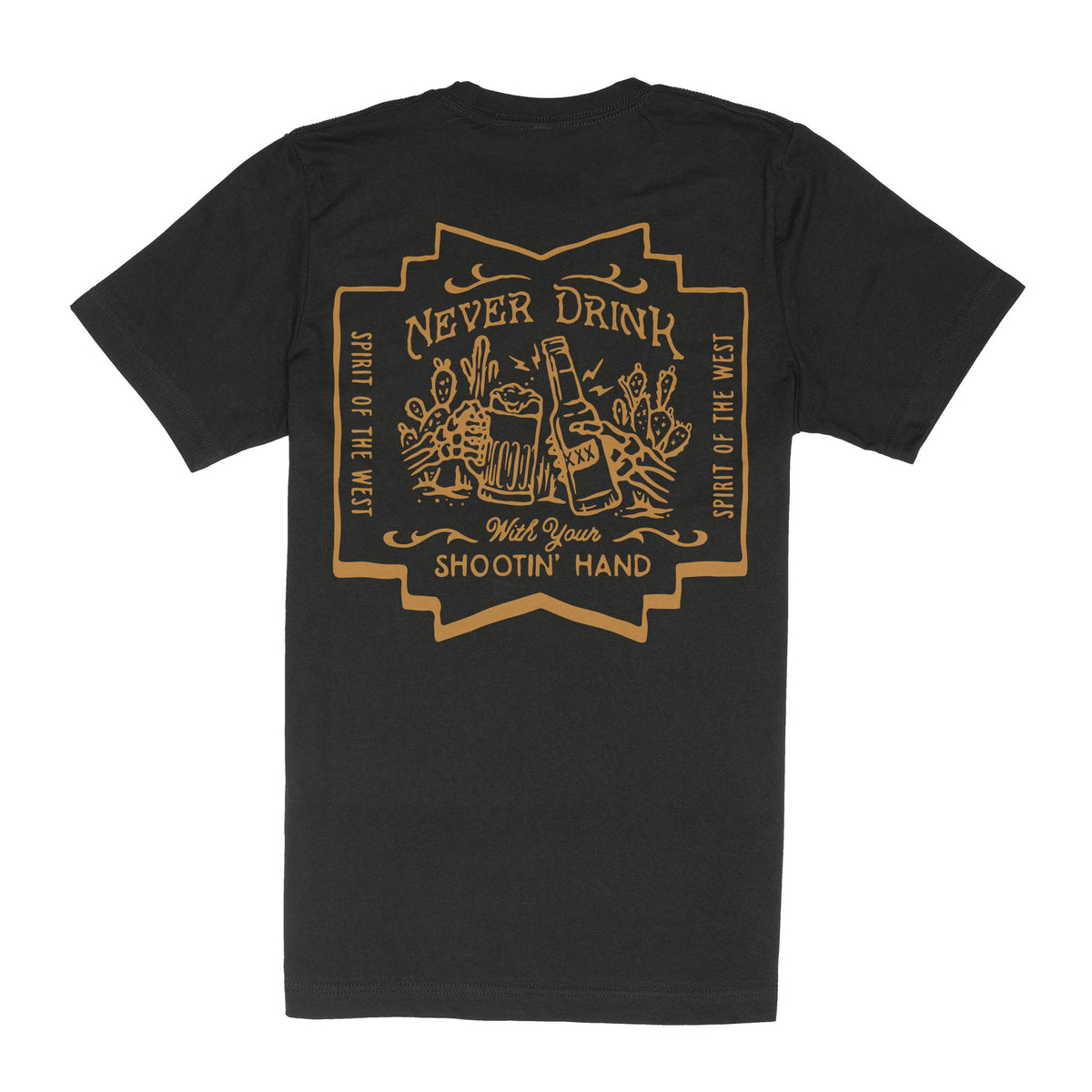 Shootin' Hand Salud T-Shirt - Black