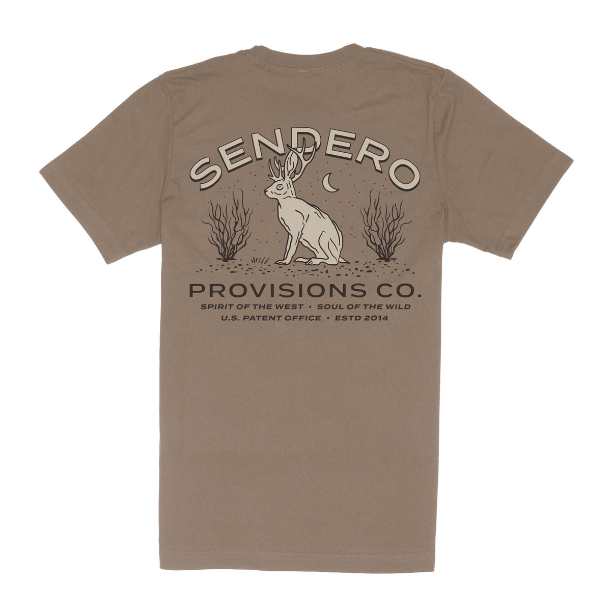 Jackalope Pocket T-Shirt - Light Brown