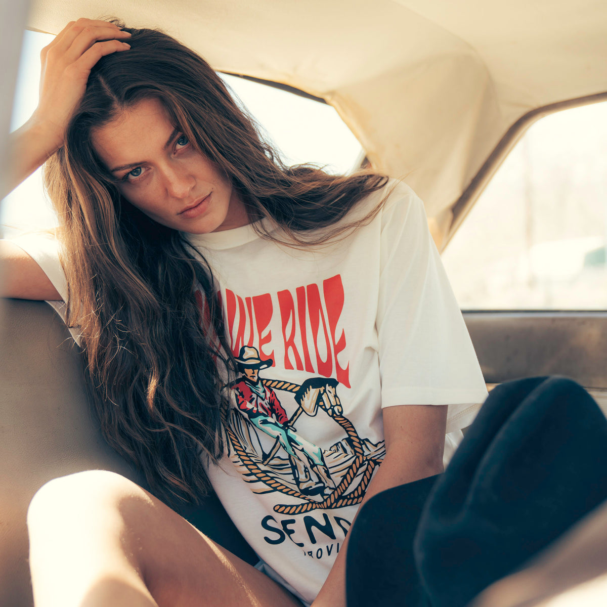 Stick Horse T-Shirt - Vintage White
