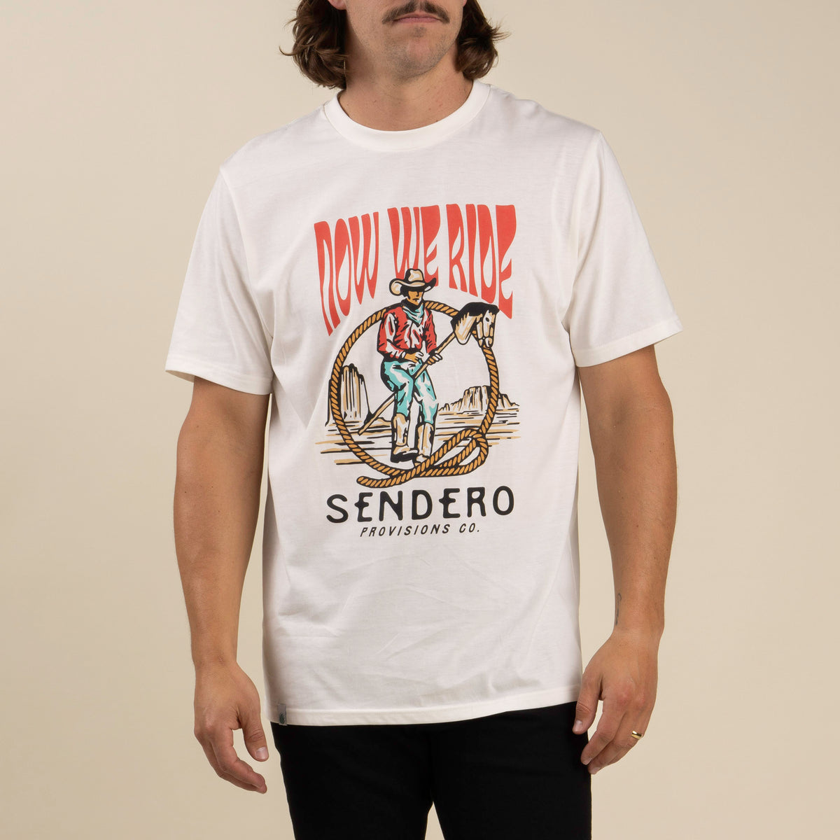 Stick Horse T-Shirt - Vintage White