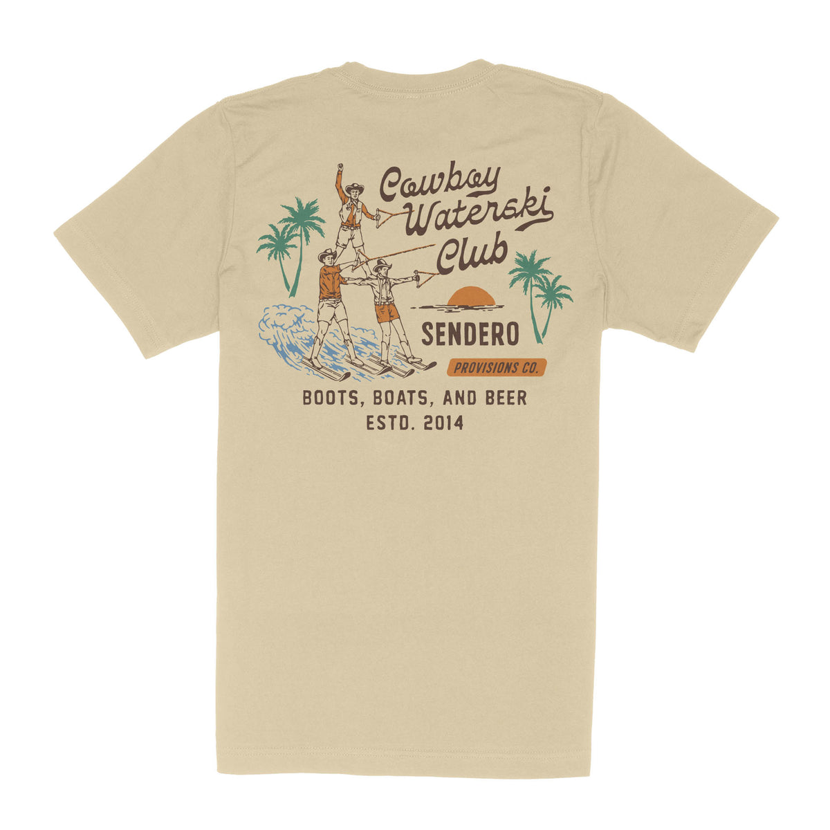 Cowboy Waterski Club T-Shirt - Cream
