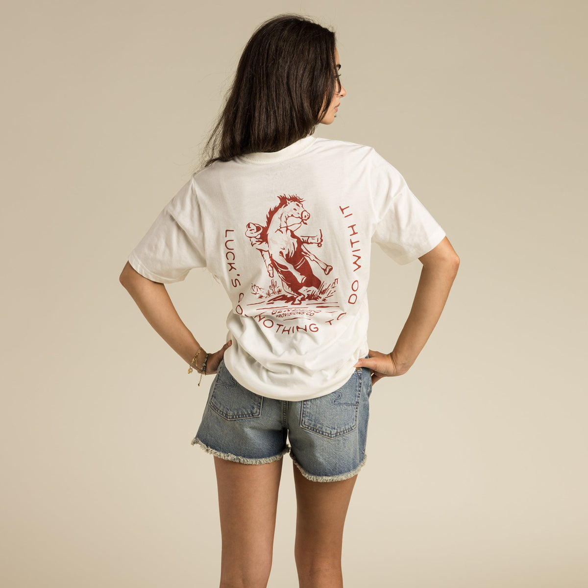 No Luck T-Shirt - Vintage White