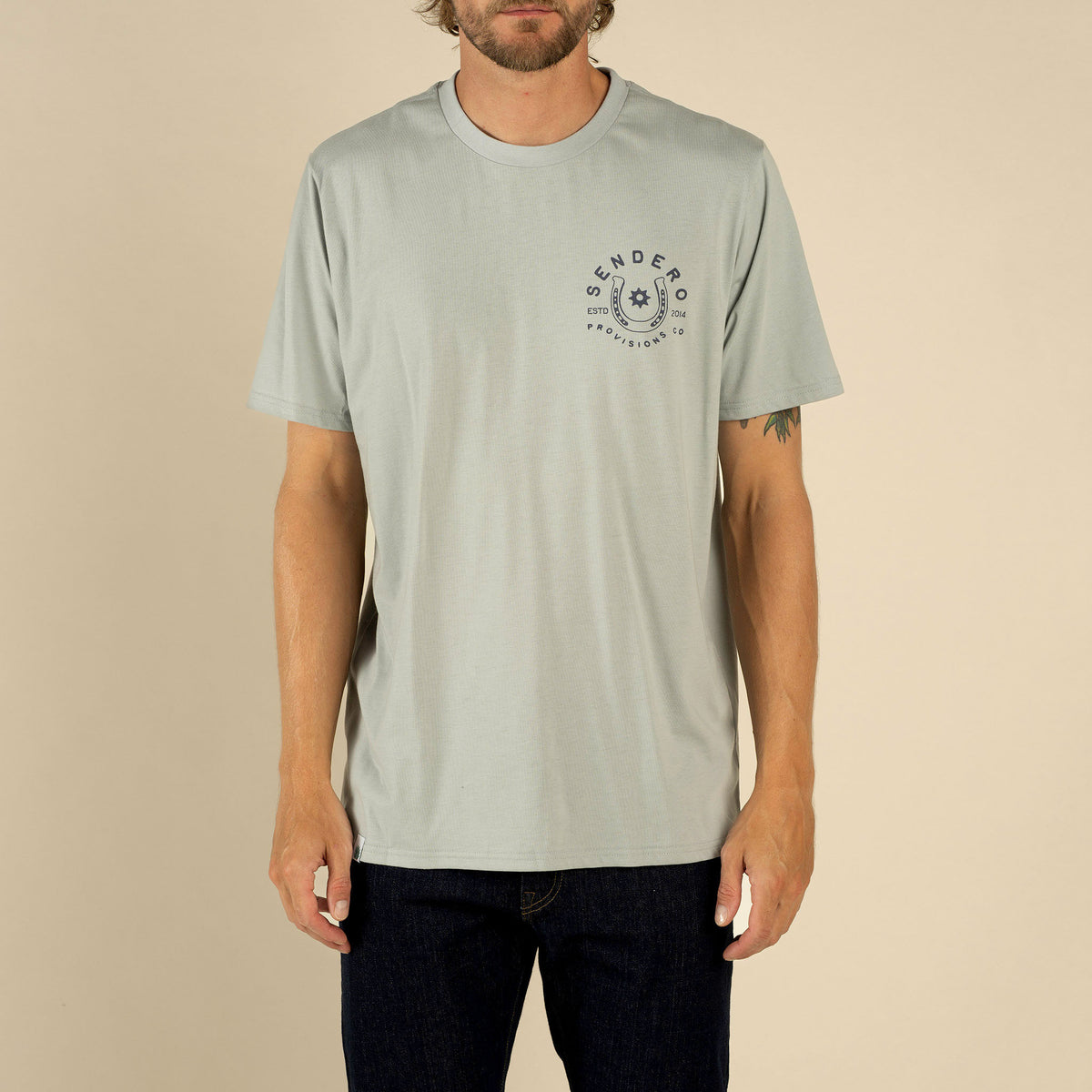 No Luck T-Shirt - Big Sky Blue