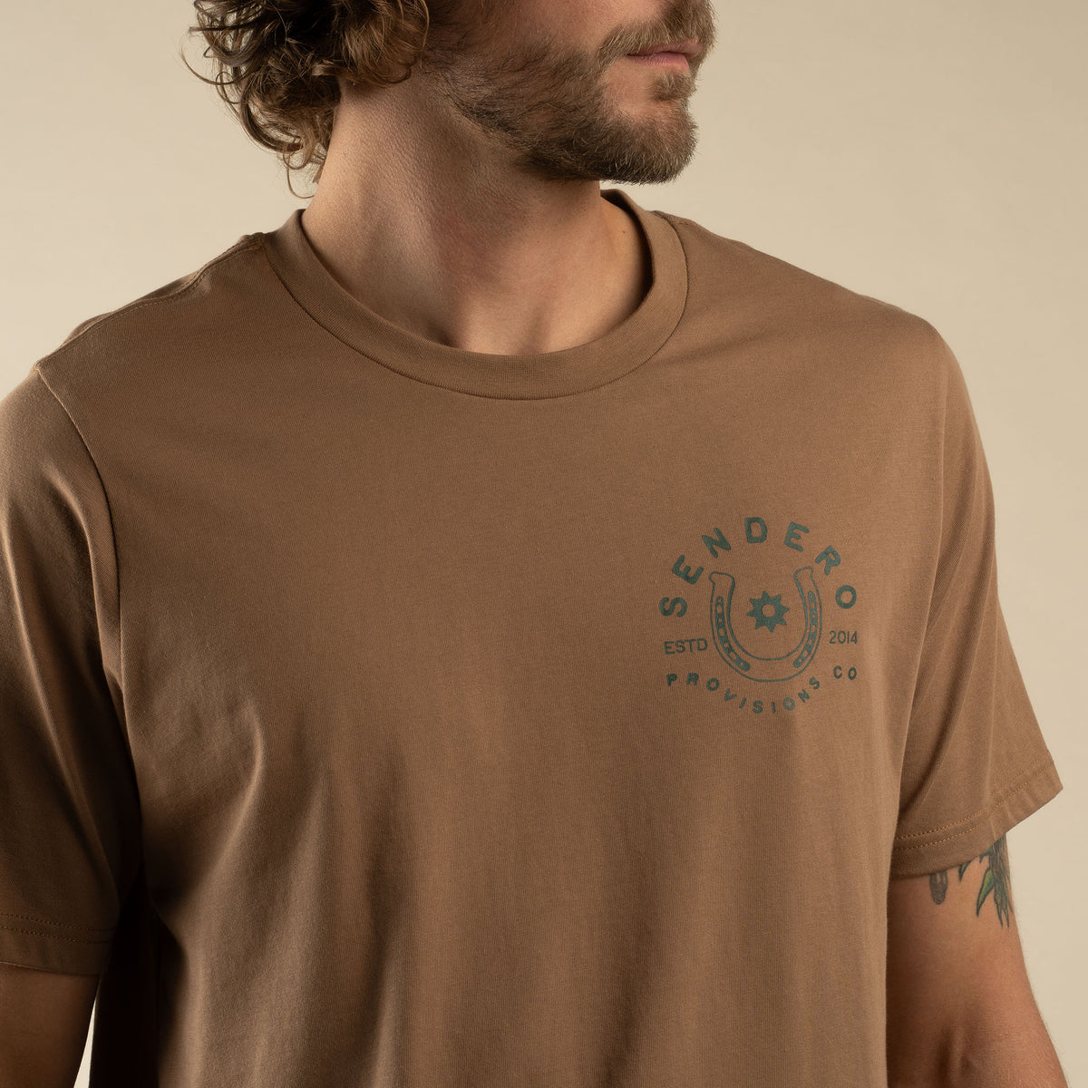 No Luck T-Shirt - Light Brown