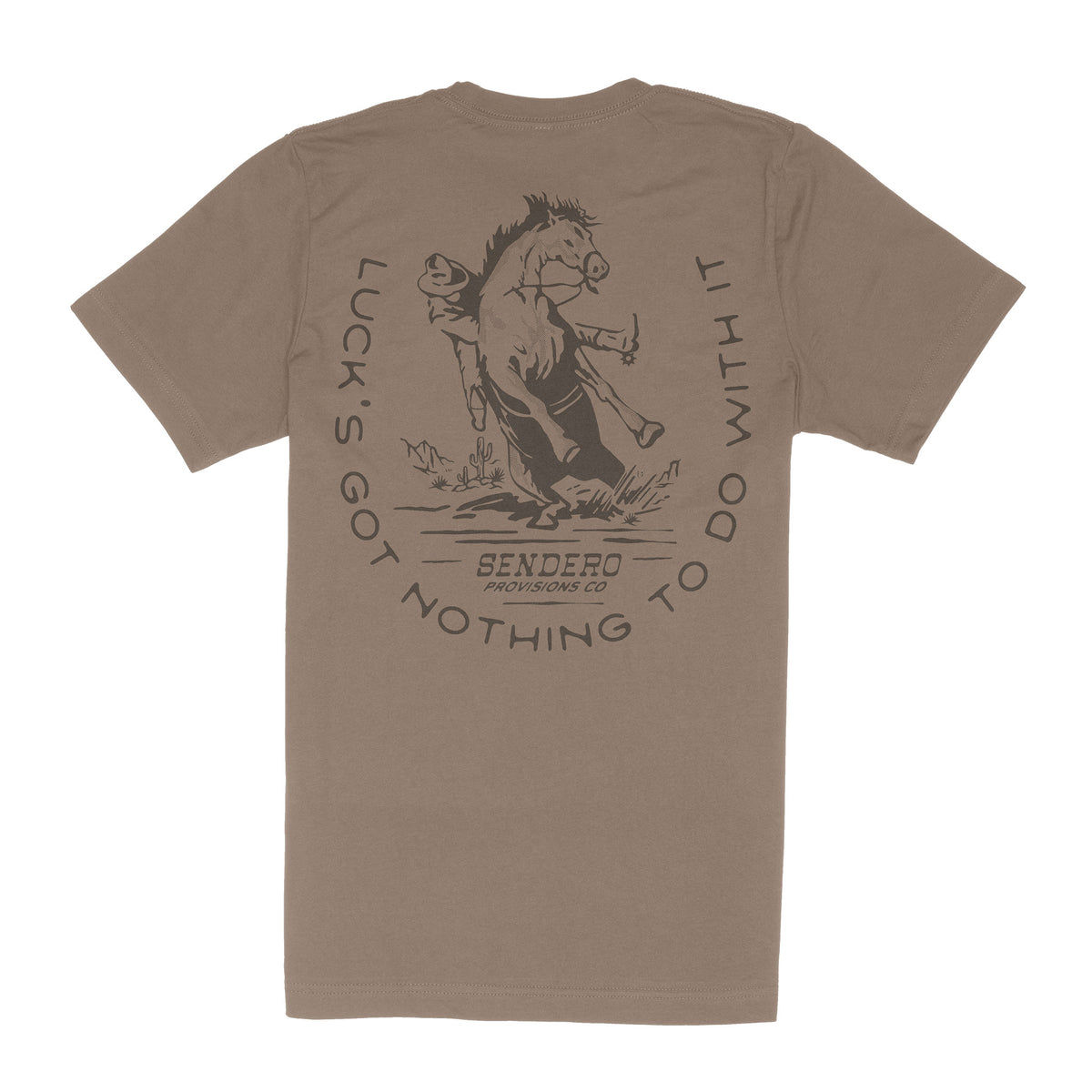 No Luck T-Shirt - Light Brown