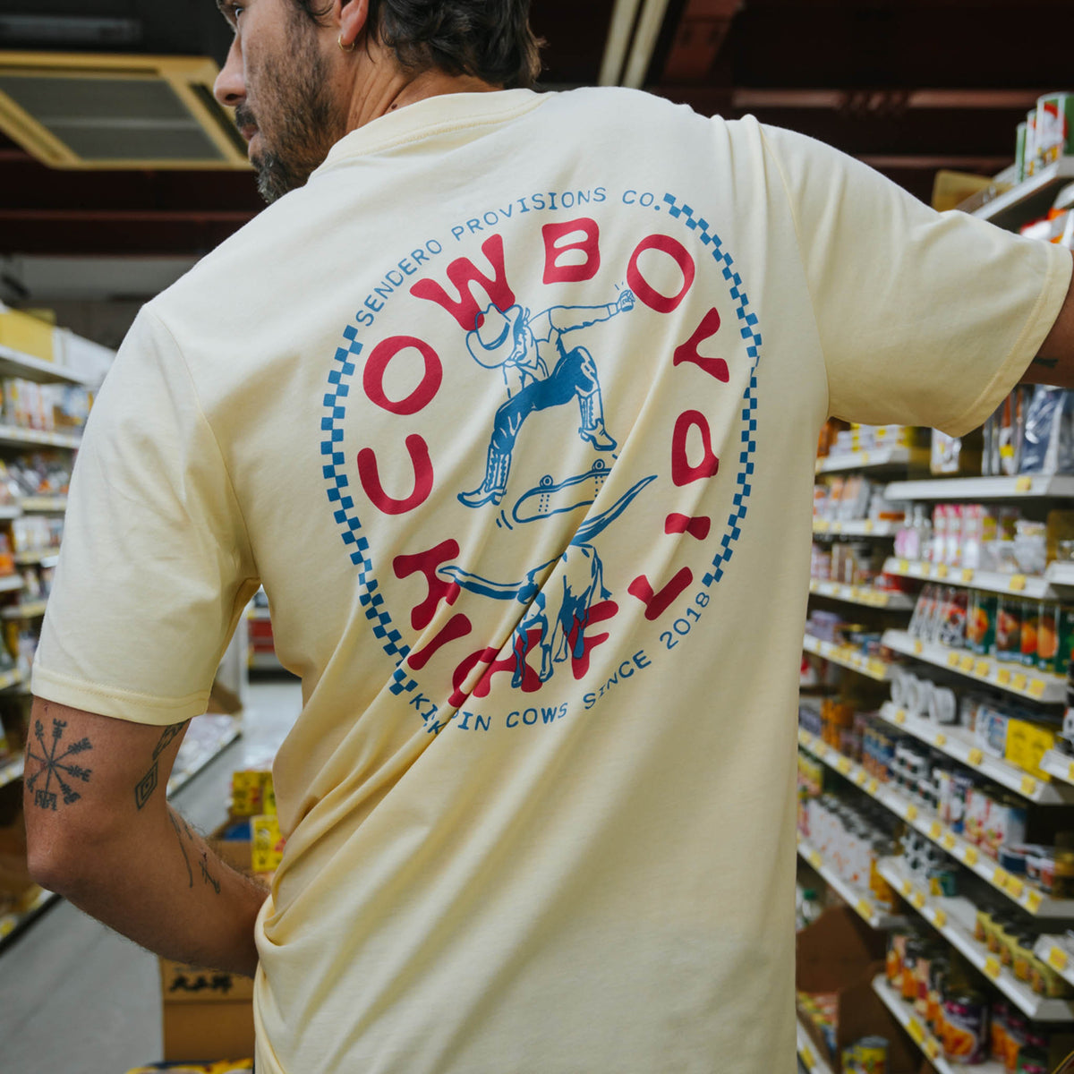 Cowboy Kickflip T-Shirt - Cream