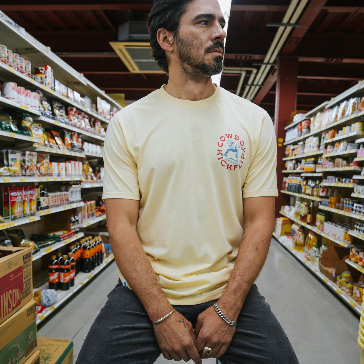 Cowboy Kickflip T-Shirt - Cream
