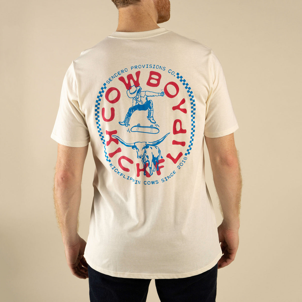 Cowboy Kickflip T-Shirt - Vintage White