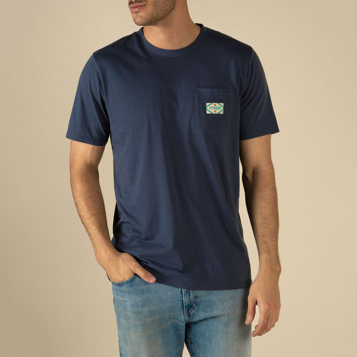 Sendero Pocket Tee - Navy