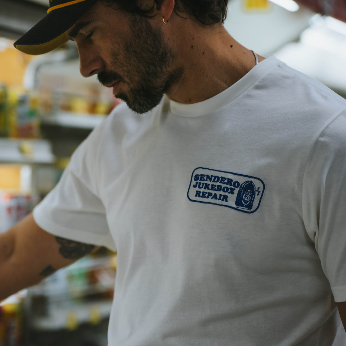 Jukebox Repair T-Shirt - Vintage White