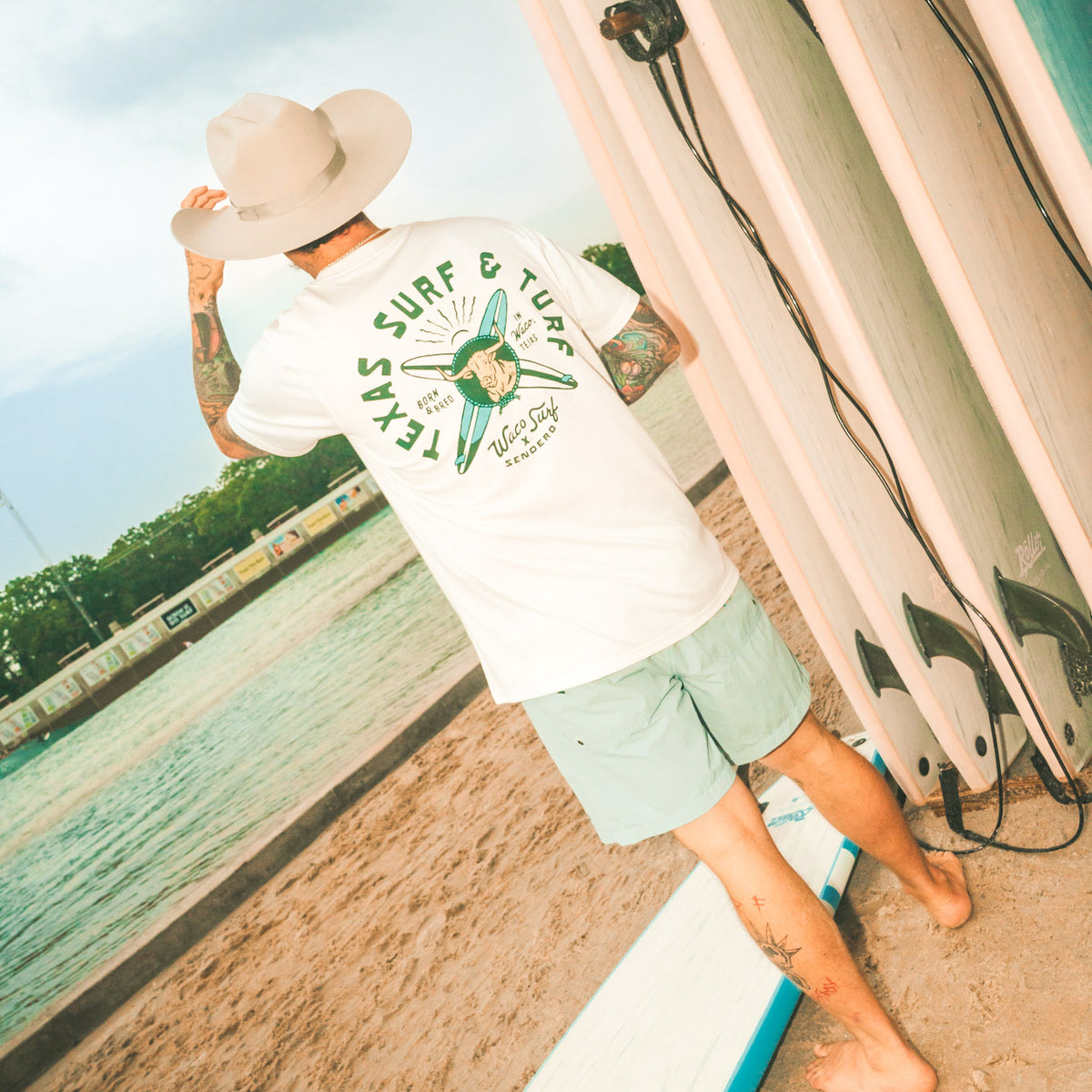 Sendero x Waco Surf Texas Surf and Surf T-Shirt