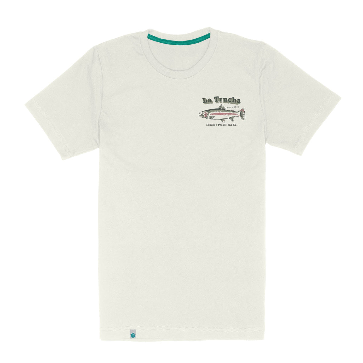 Del Norte T-Shirt - Vintage White/Green Print