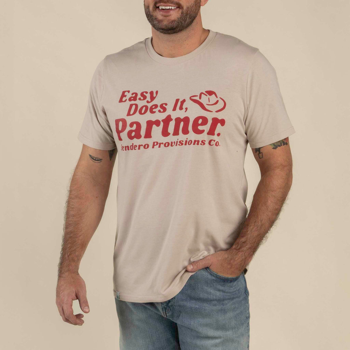 Easy Does It T-Shirt - Sand
