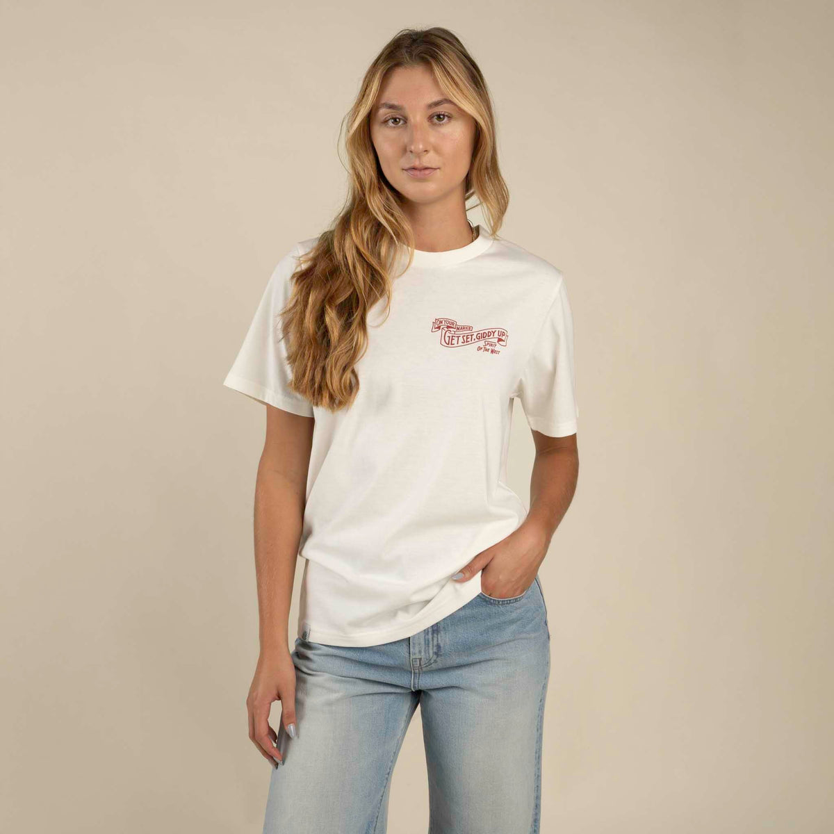 Giddy Up T-Shirt - Vintage White