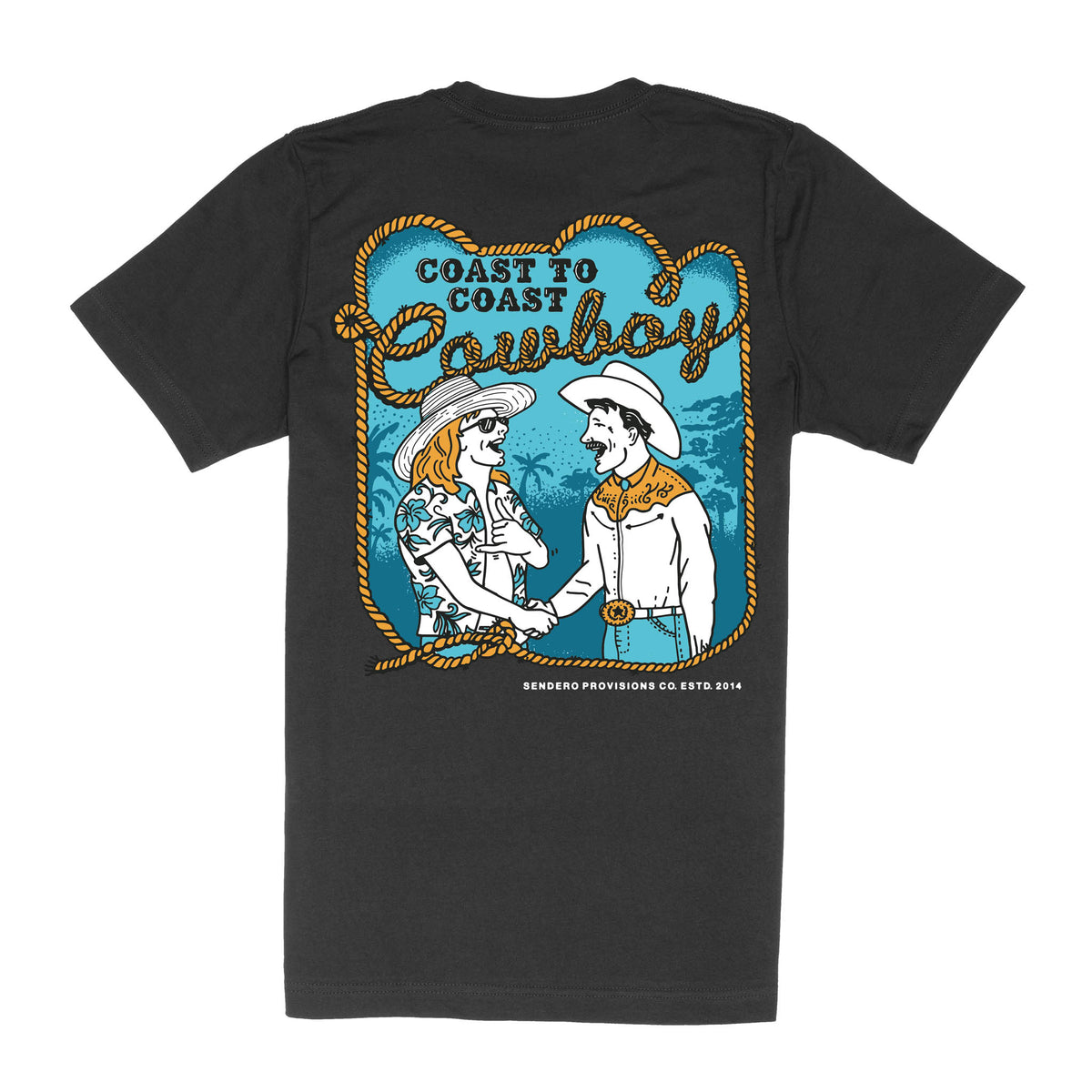 Coast to Coast Cowboy T-Shirt - Black