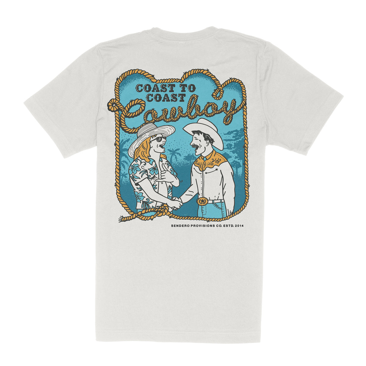 Coast to Coast Cowboy T-Shirt - Vintage White